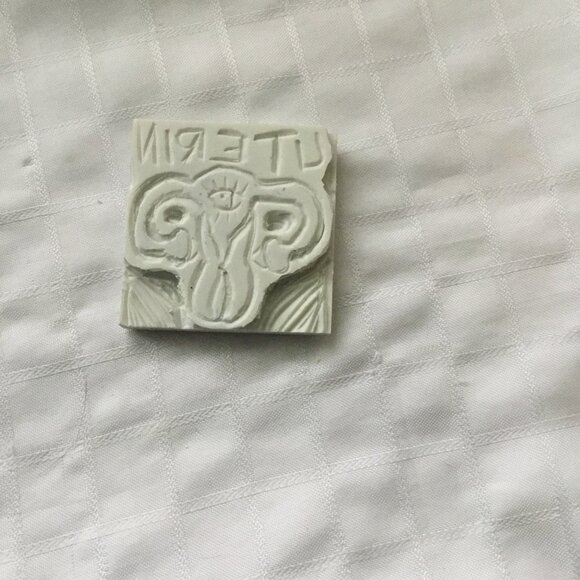 Two sides hand made rubber stamp - Picture 1 of 2